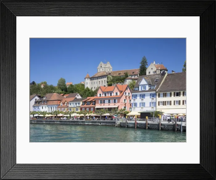Framed Print : Meersburg castle, also known as Alte Burg castle, and the lakeside promenade, Meersburg, Lake Constance, Baden-Wuerttemberg, Germany, Europe Framed Print : Meersburg castle, also known as Alte Burg castle, and the lakeside promenade, Meersburg, Lake Constance, Baden-Wuerttemberg, Germany, Europe