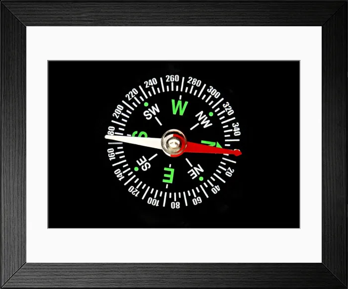 Framed Print : Black compass Framed Print : Black compass