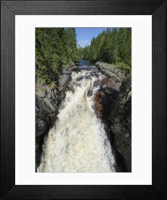 Framed Print : At the Helvetesfallet falls the river Aeman plunges about 30m between vertical cliffs, Oerebro laen, Sweden, Scandinavia, Europe Framed Print : At the Helvetesfallet falls the river Aeman plunges about 30m between vertical cliffs, Oerebro laen, Sweden, Scandinavia, Europe