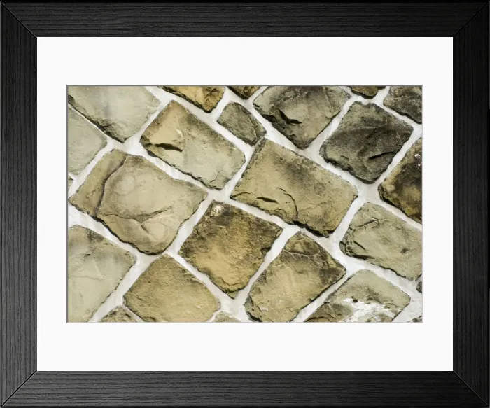 Framed Print : Old stone wall with irregular bricks Framed Print : Old stone wall with irregular bricks