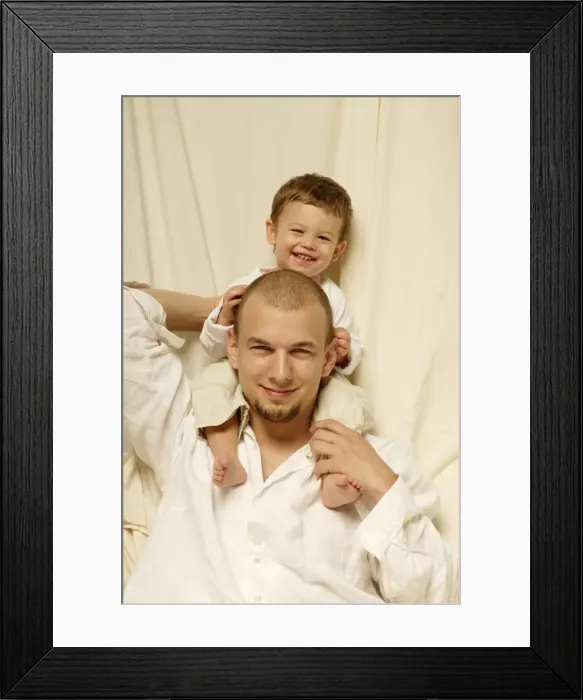 Framed Print : Father and son