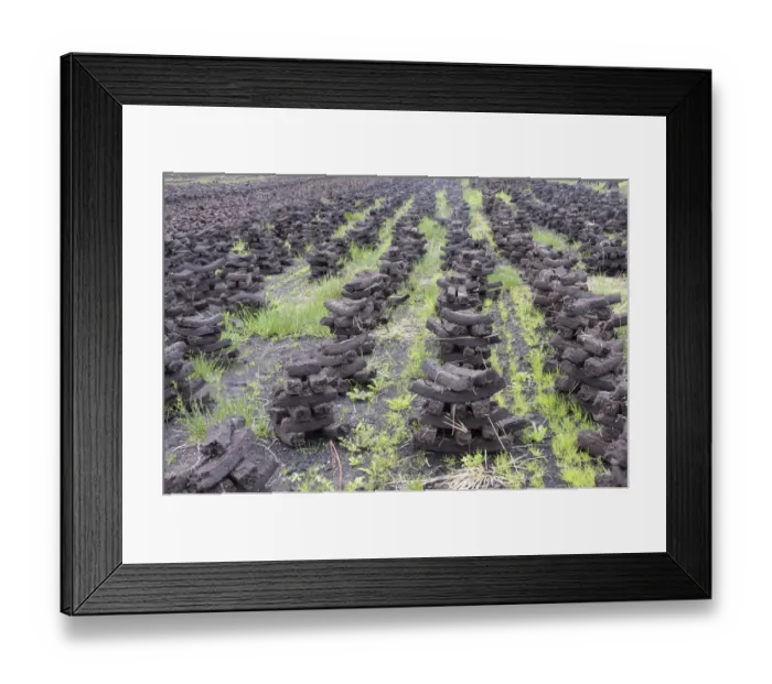 Framed Print : Peat briquettes used for fuel in private homes are dried by the citizens themselves, Birr, Leinster, Republic of Ireland, Europe Framed Print : Peat briquettes used for fuel in private homes are dried by the citizens themselves, Birr, Leinster, Republic of Ireland, Europe