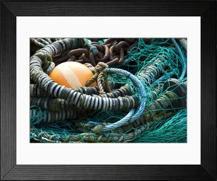 Framed Print : Nets and fishing equipment in the port of Sassnitz, Ruegen, Mecklenburg-Western Pomerania, Germany, Europe Framed Print : Nets and fishing equipment in the port of Sassnitz, Ruegen, Mecklenburg-Western Pomerania, Germany, Europe