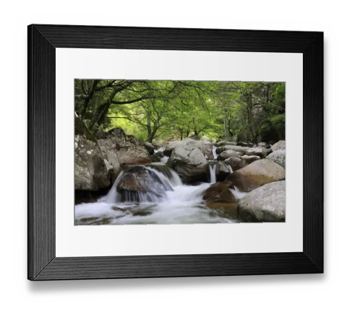 Framed Print : Watercourse in Spelunka Gorge in Corsica, France, Europe Framed Print : Watercourse in Spelunka Gorge in Corsica, France, Europe