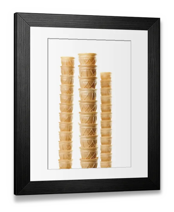 Framed Print : Stacked up ice-cream wavers Framed Print : Stacked up ice-cream wavers