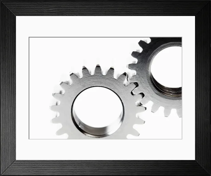 Framed Print : Two cog wheels, detail Framed Print : Two cog wheels, detail