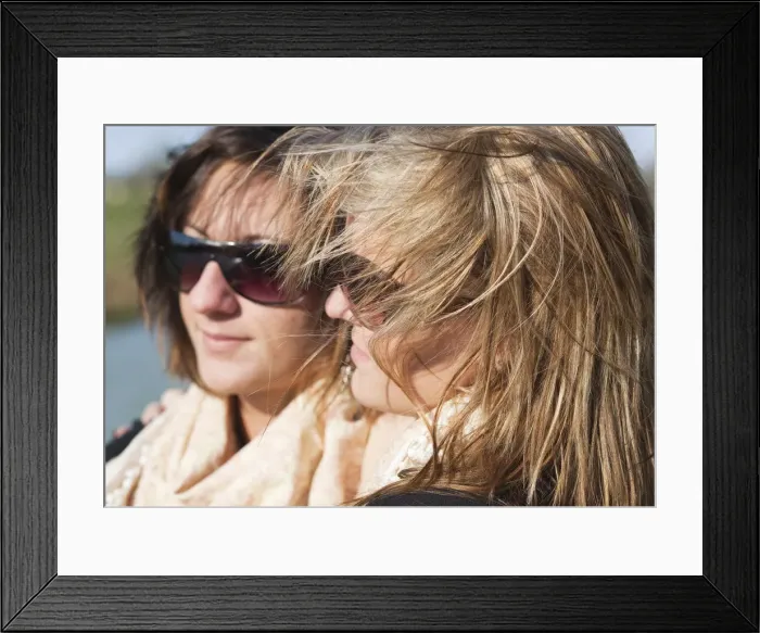 Framed Print : Portrait of two teenagers with sunglasses Framed Print : Portrait of two teenagers with sunglasses