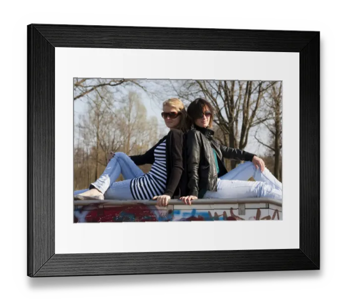 Framed Print : Two young women posing Framed Print : Two young women posing