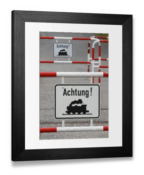 Framed Print : Railroad crossing Framed Print : Railroad crossing