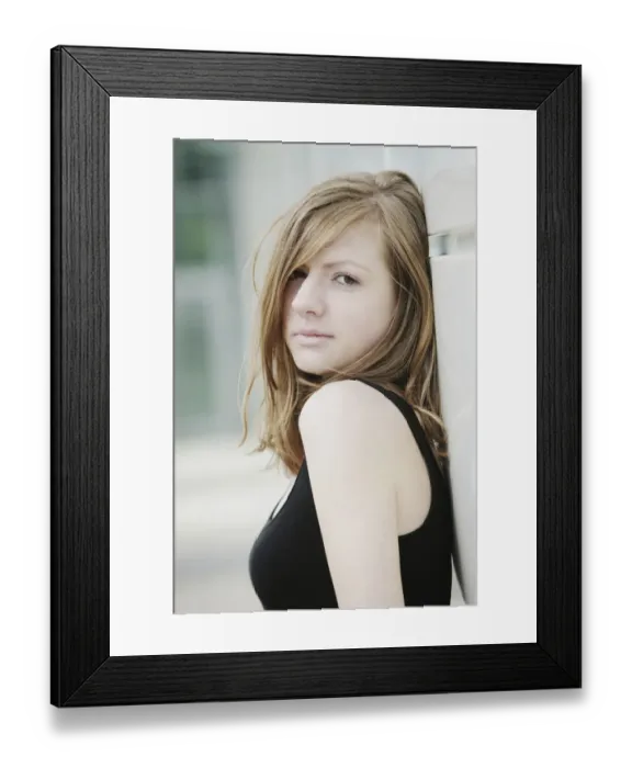 Framed Print : Sensual portrait of a young long-haired woman