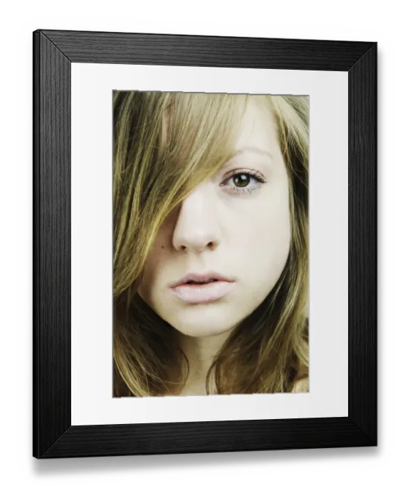 Framed Print : Portrait of a young woman with long hair Framed Print : Portrait of a young woman with long hair