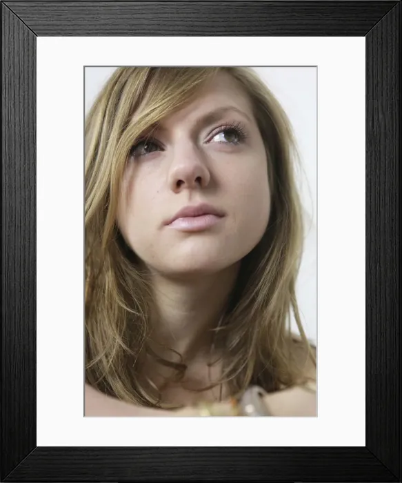 Framed Print : Portrait of a young woman with long hair, sensual Framed Print : Portrait of a young woman with long hair, sensual