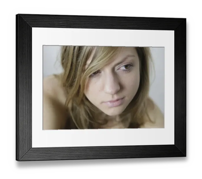 Framed Print : Portrait of a young woman with long hair, sensual Framed Print : Portrait of a young woman with long hair, sensual