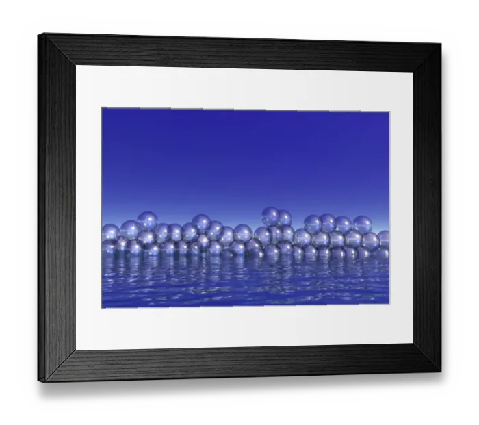 Framed Print : Air bubbles on water surface, 3D computer graphics Framed Print : Air bubbles on water surface, 3D computer graphics