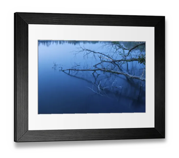 Framed Print : Last blue light at a lake, Austria, Europe Framed Print : Last blue light at a lake, Austria, Europe