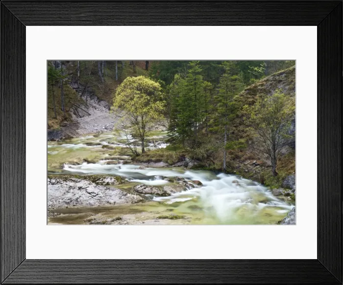 Framed Print : Oetscherbach river, Lower Austria, Austria, Europe