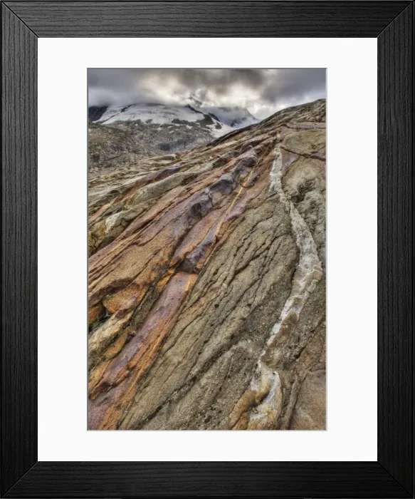 Framed Print : Smoothed rocks at the Schlatenkees glacier, Felber Tauern, Nationalpark Hohe Tauern national park, Tyrol, Austria, Europe
