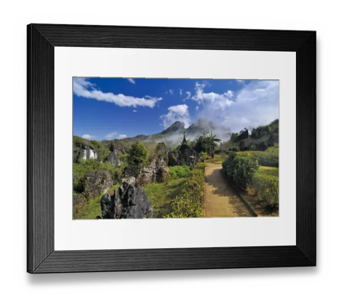 Framed Print : Ham Rong Mountain, Dragon Jaw Mountain, Sapa, Vietnam, Asia