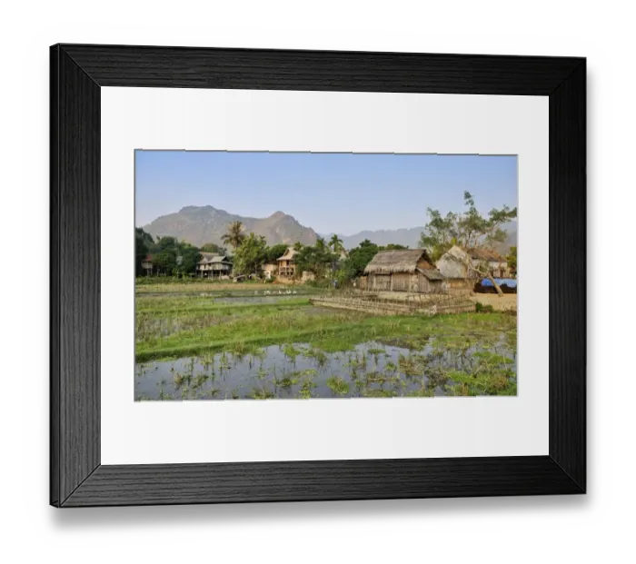 Framed Print : Mai Chau, a village where ethnic minorities live, Vietnam, Southeast Asia