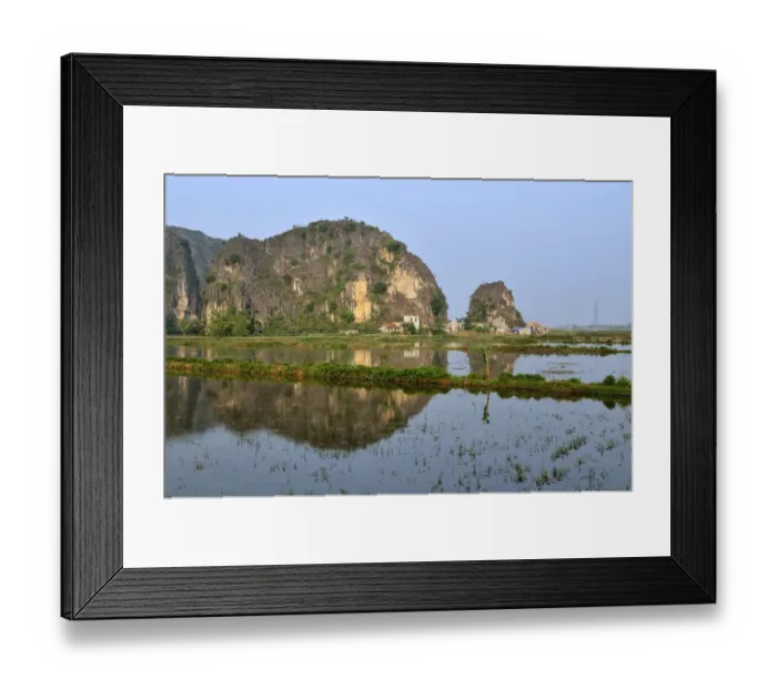 Framed Print : Tam Coc region near Ninh Binh, dry Halong Bay, Vietnam, Southeast Asia, Asia