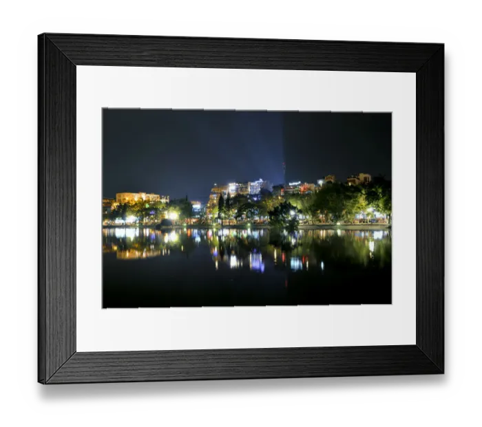 Framed Print : Night on Hoan Kiem Lake, Hanoi Vietnam, Southeast Asia Framed Print : Night on Hoan Kiem Lake, Hanoi Vietnam, Southeast Asia