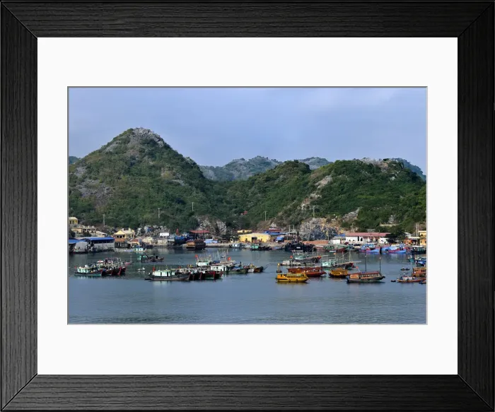 Framed Print : Harbour of Cat Ba, Halong Bay, Vietnam, Southeast Asia Framed Print : Harbour of Cat Ba, Halong Bay, Vietnam, Southeast Asia