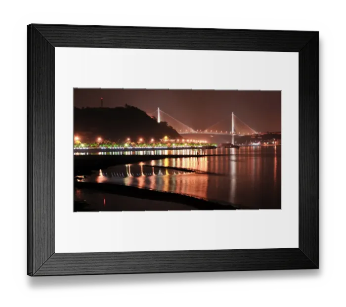 Framed Print : Bridge between Bai Chay and Hong Gai, Halong Bay, Vietnam, Southeast Asia