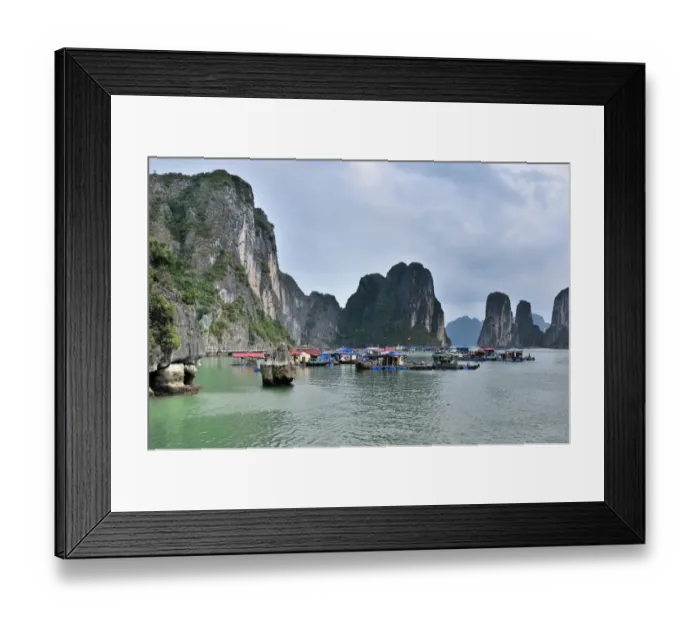 Framed Print : Floating village, Halong Bay, Vietnam, Southeast Asia Framed Print : Floating village, Halong Bay, Vietnam, Southeast Asia