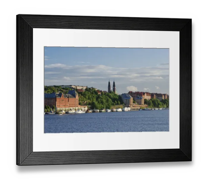 Framed Print : Center of Stockholm, seen from the sea, Sweden, Scandinavia, Europe Framed Print : Center of Stockholm, seen from the sea, Sweden, Scandinavia, Europe