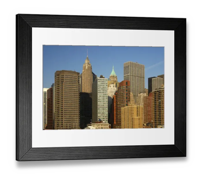 Framed Print : Skyline of Lower Manhattan with the Financial District, Manhattan, New York, USA