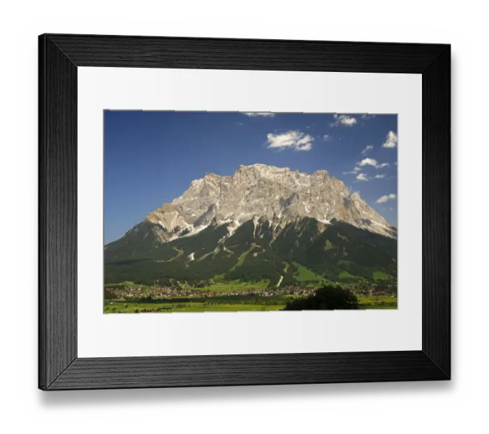 Framed Print : The village Ehrwald at the foot of the Wettersteingebirge mountains with Mt. Zugspitze, Tiroler Zugspitze, Austria, Europe Framed Print : The village Ehrwald at the foot of the Wettersteingebirge mountains with Mt. Zugspitze, Tiroler Zugspitze, Austria, Europe
