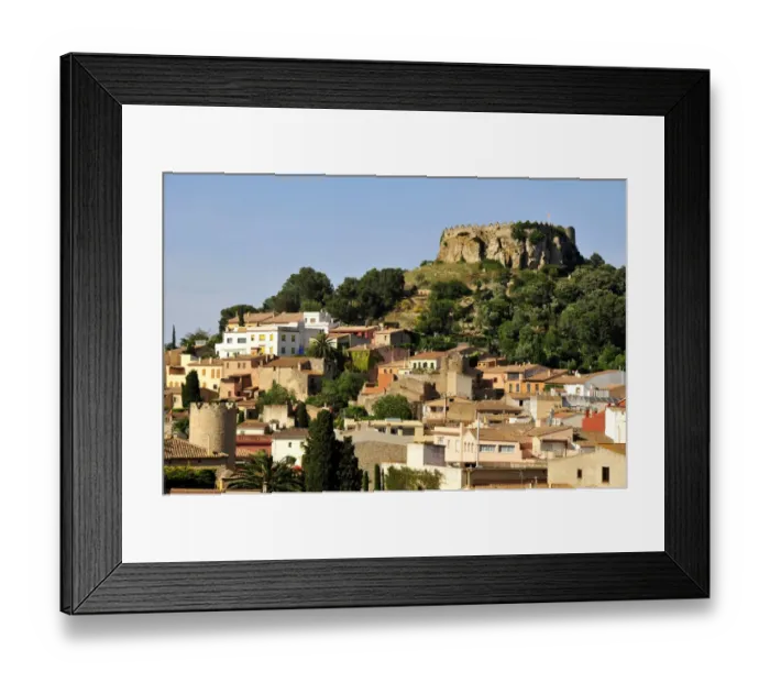 Framed Print : Overlooking the historic town of Begur with the remains of the castle of Begur, Costa Brava, Spain, Iberian Peninsula, Europe Framed Print : Overlooking the historic town of Begur with the remains of the castle of Begur, Costa Brava, Spain, Iberian Peninsula, Europe