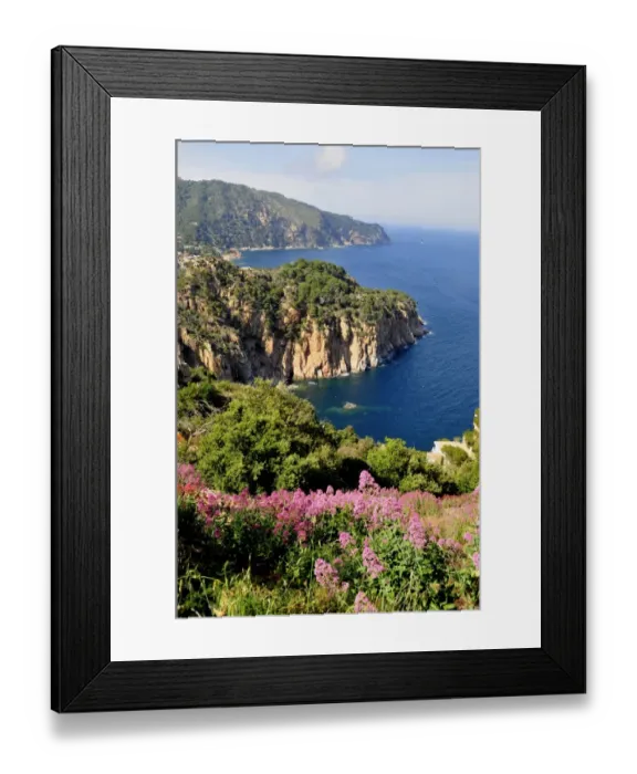 Framed Print : Wild coastal scenery with views of the Cap de Begur, near Begur, Costa Brava, Spain, Iberian Peninsula, Europe