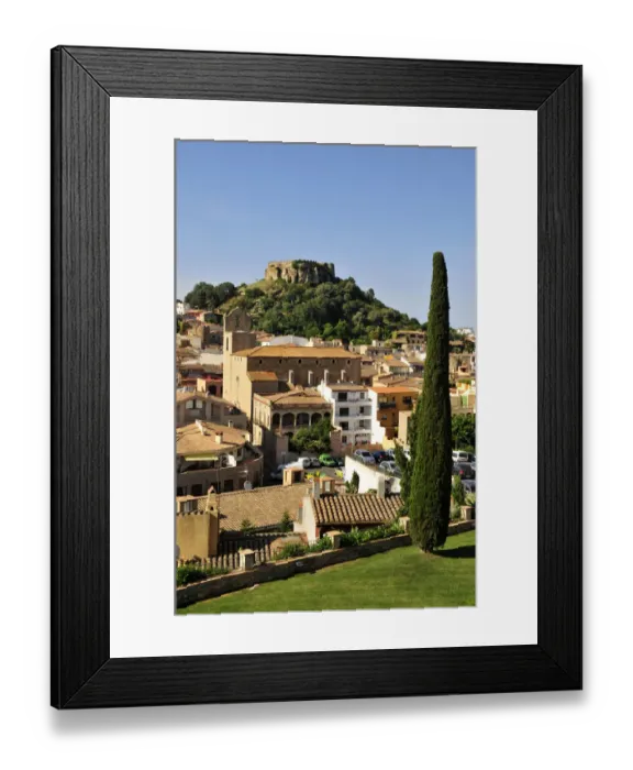 Framed Print : Overlooking the historic town of Begur with the remains of the castle of Begur, Costa Brava, Spain, Iberian Peninsula, Europe Framed Print : Overlooking the historic town of Begur with the remains of the castle of Begur, Costa Brava, Spain, Iberian Peninsula, Europe