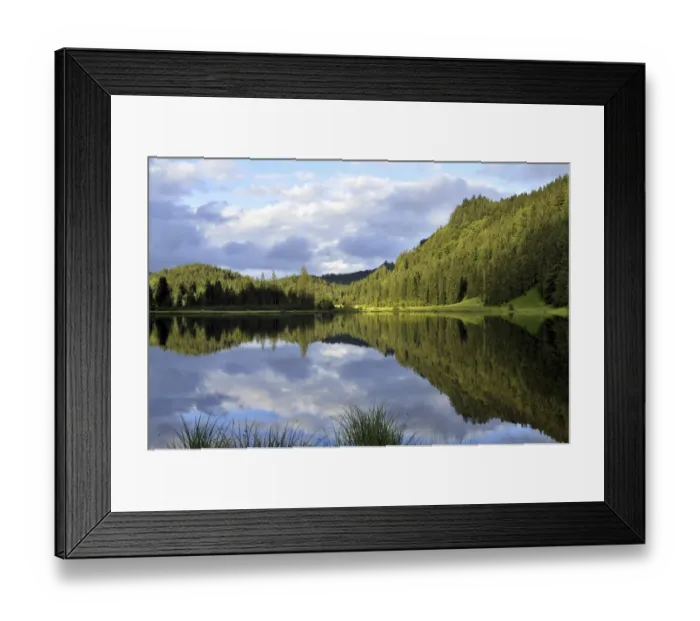 Framed Print : Spechtensee lake, reflections of a forested hill in the water, landscape between Tauplitz and Liezen, Salzkammergut, Styria, Austria, Europe Framed Print : Spechtensee lake, reflections of a forested hill in the water, landscape between Tauplitz and Liezen, Salzkammergut, Styria, Austria, Europe