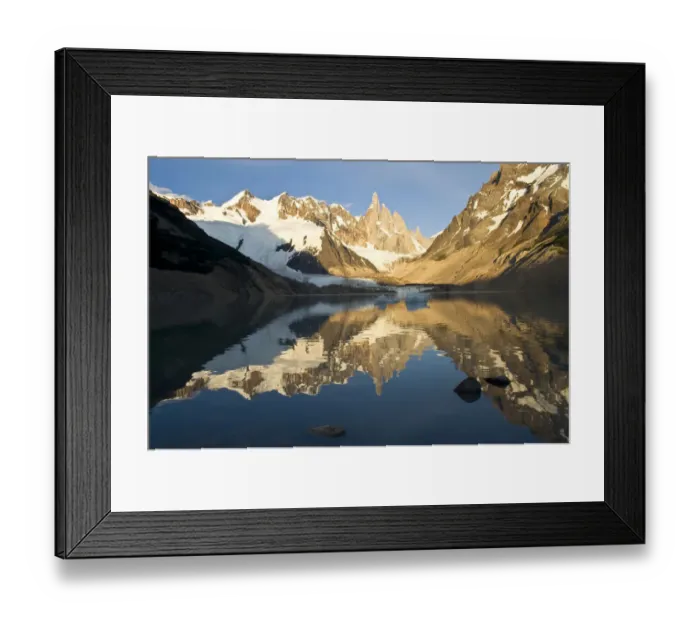 Framed Print : Reflection of Mt Cerro Torre in a glacial lake in the morning, Parque Nacional Los Glaciares, Los Glaciares National Park, Patagonia, Argentina, South America Framed Print : Reflection of Mt Cerro Torre in a glacial lake in the morning, Parque Nacional Los Glaciares, Los Glaciares National Park, Patagonia, Argentina, South America