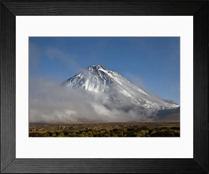 Framed Print : Mt Licancabur volcano, Atacama Desert, Chile, South America Framed Print : Mt Licancabur volcano, Atacama Desert, Chile, South America