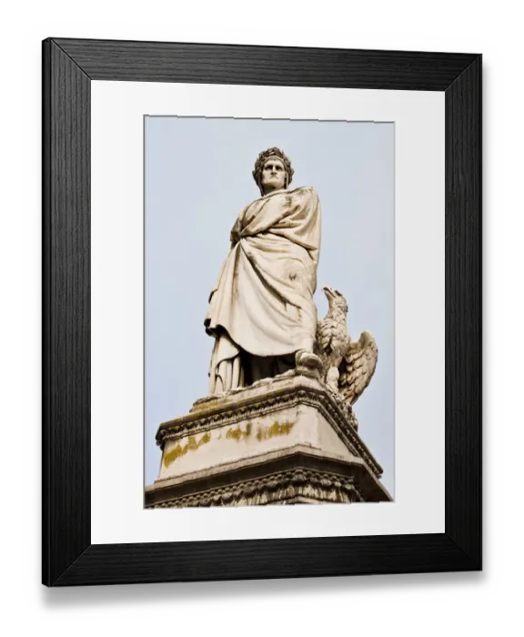 Framed Print : Statue at the Plazza Santa Croce in Florence, Tuscany, Italy, Europe Framed Print : Statue at the Plazza Santa Croce in Florence, Tuscany, Italy, Europe