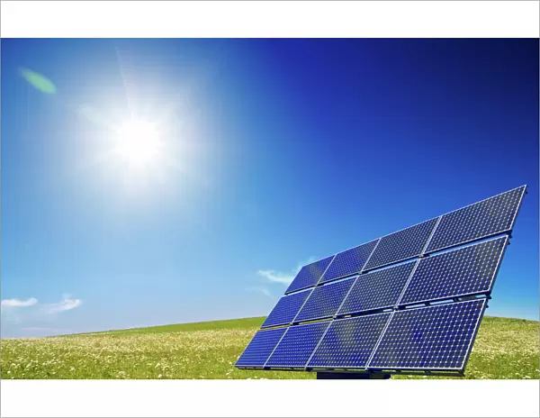 Solar panel with sun