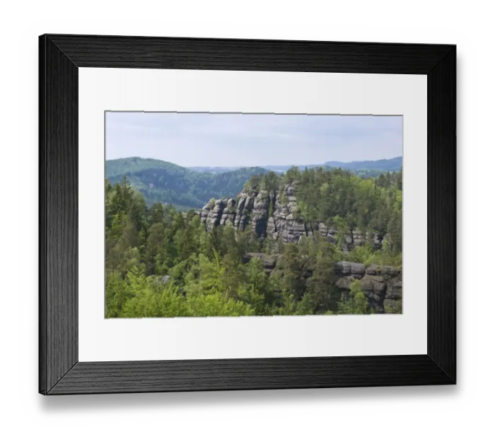 Framed Print : View from the Teichstein on Mt. Kanstein, Saxon Switzerland, Elbsandsteingebirge Elbe Sandstone Mountains, Saxony, Germany, Europe Framed Print : View from the Teichstein on Mt. Kanstein, Saxon Switzerland, Elbsandsteingebirge Elbe Sandstone Mountains, Saxony, Germany, Europe