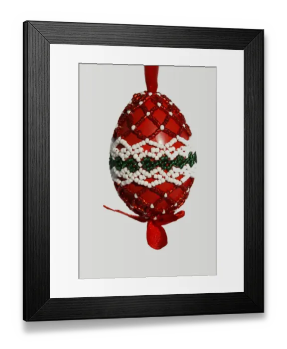 Framed Print : Easter Egg decorated with beads, folklore, traditional Hungarian Framed Print : Easter Egg decorated with beads, folklore, traditional Hungarian