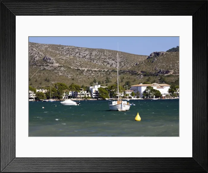 Framed Print : Buoy field with boats in Port de PollenAzAza, Majorca, Balearic Islands, Spain, Europe Framed Print : Buoy field with boats in Port de PollenAzAza, Majorca, Balearic Islands, Spain, Europe