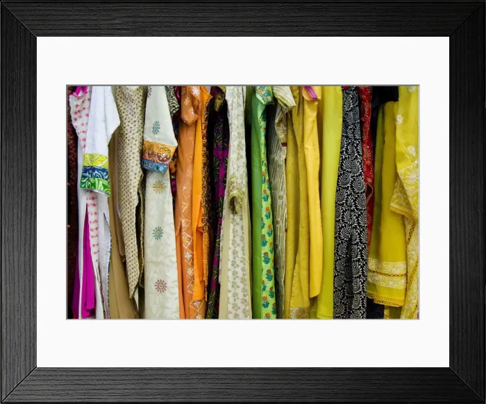 Framed Print : Colourful Indian dresses Framed Print : Colourful Indian dresses