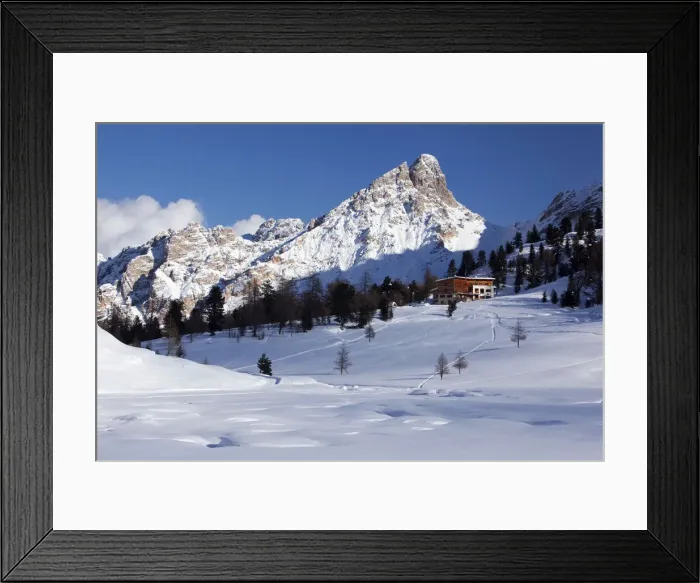 Framed Print : Fanesalm alp with Fanes hut in winter, Dolomites, South Tyrol, Italy, Europe Framed Print : Fanesalm alp with Fanes hut in winter, Dolomites, South Tyrol, Italy, Europe