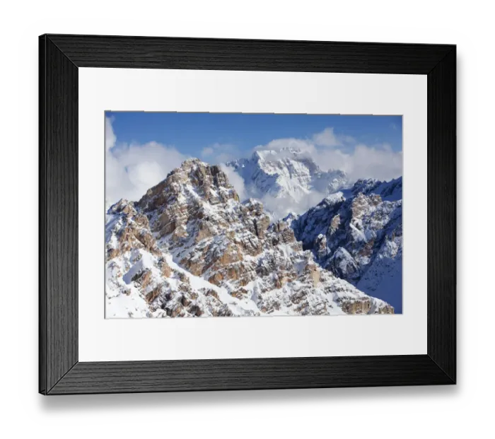 Framed Print : Croda Rossa in winter, Dolomites, South Tyrol, Italy, Europe Framed Print : Croda Rossa in winter, Dolomites, South Tyrol, Italy, Europe