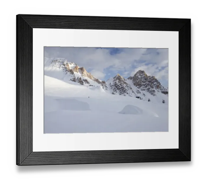 Framed Print : Antonispitze peak in winter, Dolomites, South Tyrol, Italy, Europe