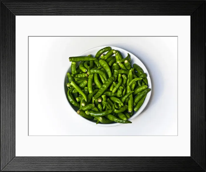 Framed Print : Fresh green chili peppers Framed Print : Fresh green chili peppers
