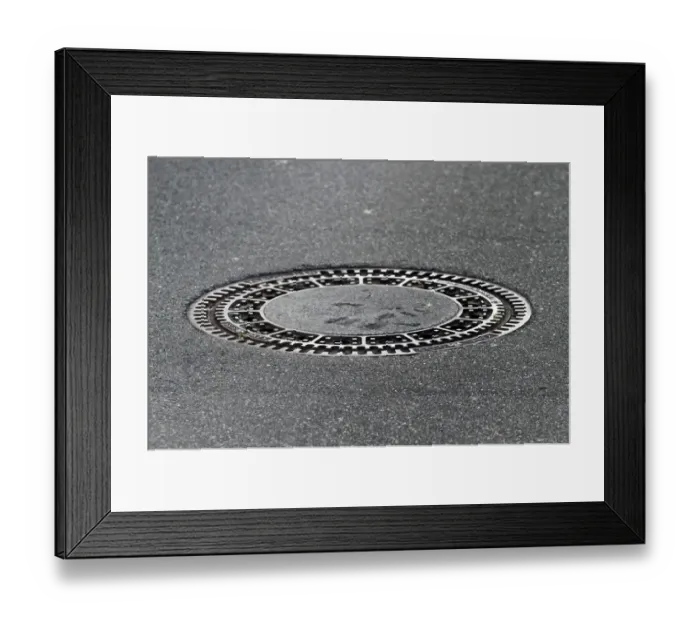 Framed Print : A manhole cover, round Framed Print : A manhole cover, round