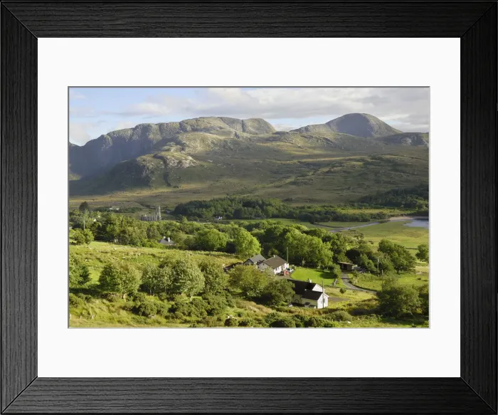 Framed Print : Valley with church ruins in the hills of Donegal at the Poisoned Lake, County Donegal, Republic of Ireland, Europe Framed Print : Valley with church ruins in the hills of Donegal at the Poisoned Lake, County Donegal, Republic of Ireland, Europe