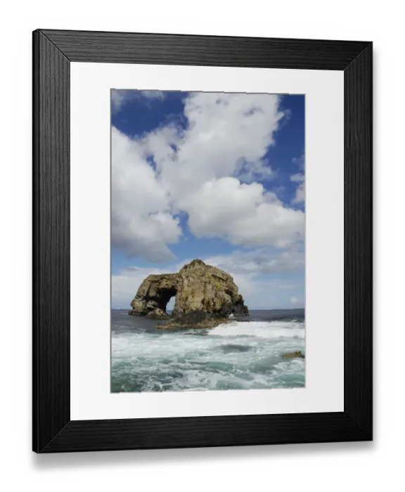 Framed Print : Rock hollowed-out by the force of the waves, Great Arch at Fanad Head, County Donegal, Ireland, Europe Framed Print : Rock hollowed-out by the force of the waves, Great Arch at Fanad Head, County Donegal, Ireland, Europe